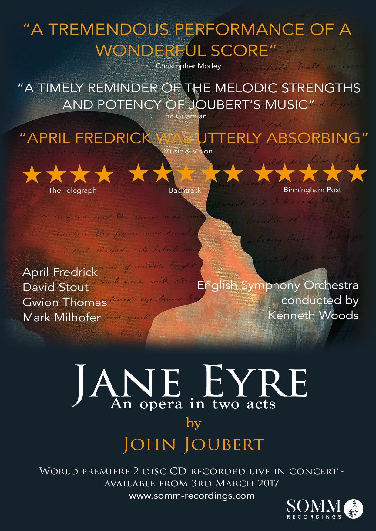 ESO Earns Classical Music Magazine “Premiere of the Year” for Second Year in a Row with John Joubert’s Jane Eyre