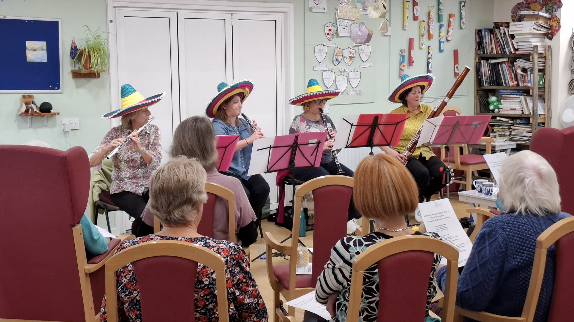 ESO Wind Quartet playing music in the dementia friendly concert