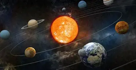 Graphic of the solar system